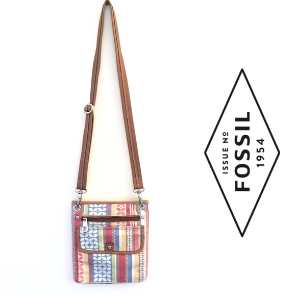 Anthropologie Handbags - FOSSIL Canvas Crossbody